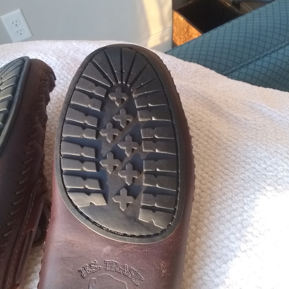 H.S.TRASK GENUINE HANDSEWN SLIP-ONS - SIZE 11 M - Picture 6 of 16